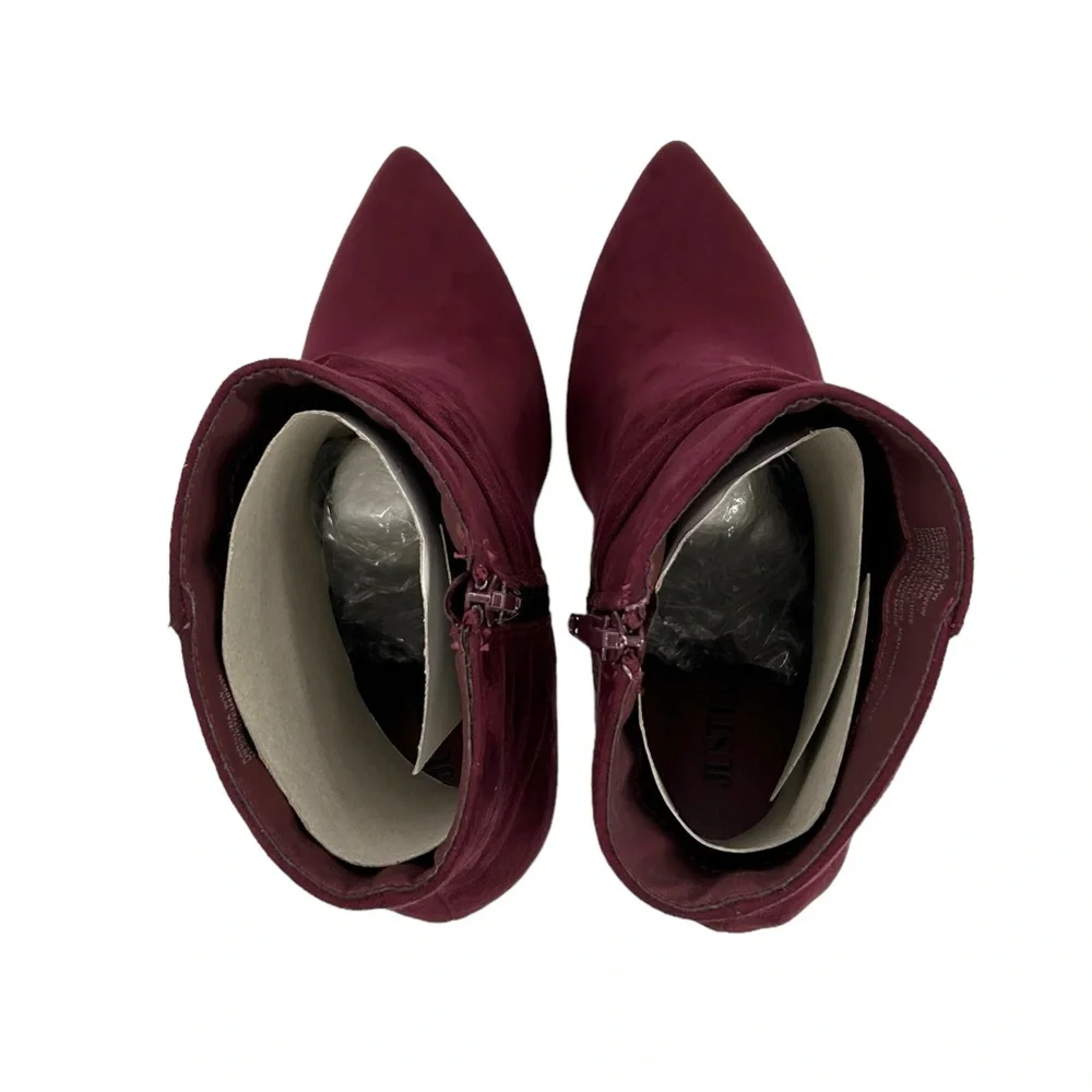 JustFab Karolina Faux‎ Suede Ankle Booties NWOT (9)